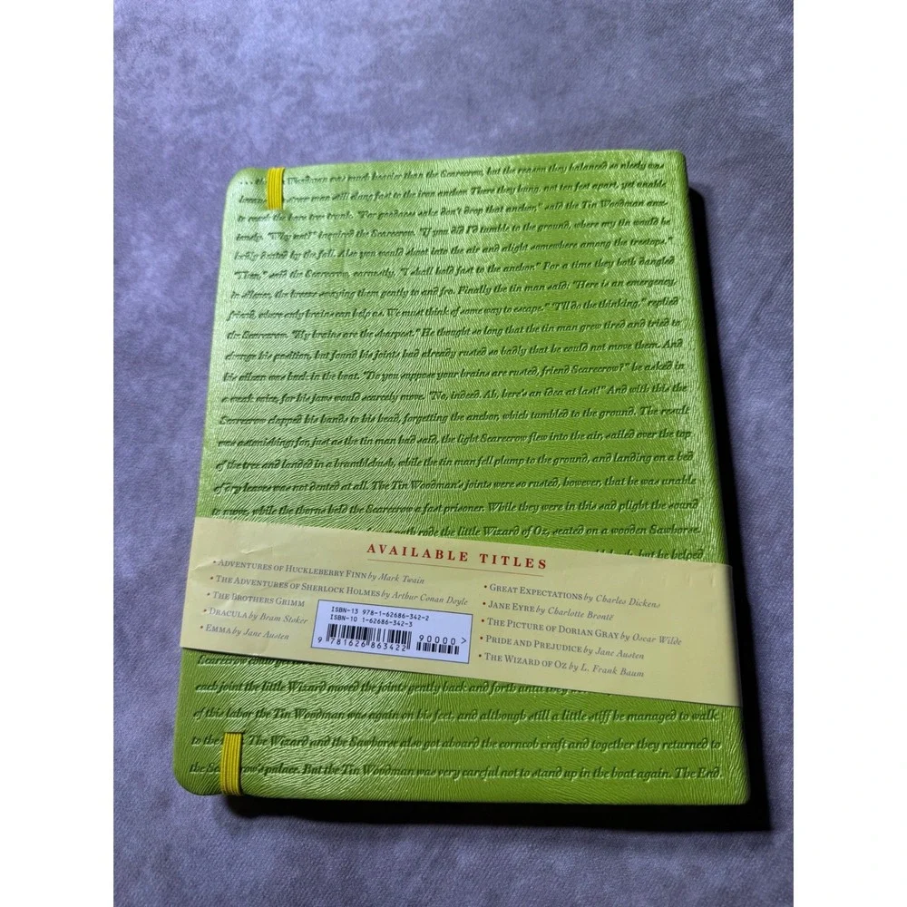 A Novel Journal The Wizard of Oz L Frank Baum Green Lined Notebook 160 Pages NEW